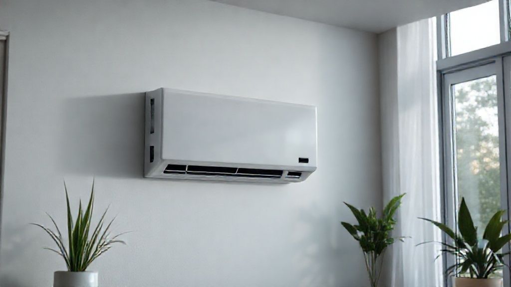 Sleek HVAC unit blending seamlessly into a modern home, promoting comfort and quiet efficiency.