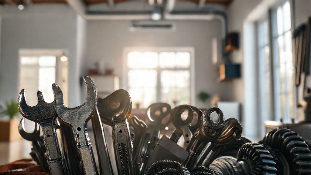Shiny tools gleam in a modern home, ready to build a thriving HVAC business.