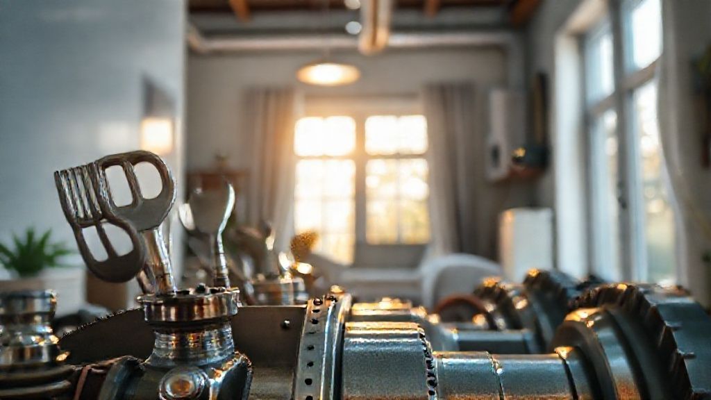 Shiny tools gleam in a modern home, promising a comfortable future HVAC business.