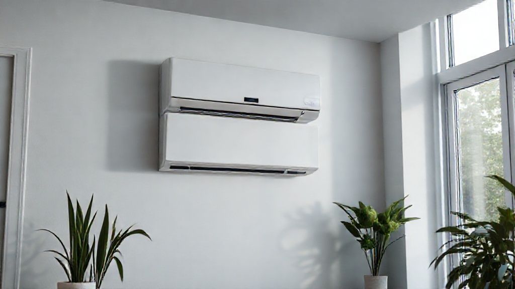 Sleek HVAC unit blends seamlessly into a modern home, emphasizing comfort and efficiency.