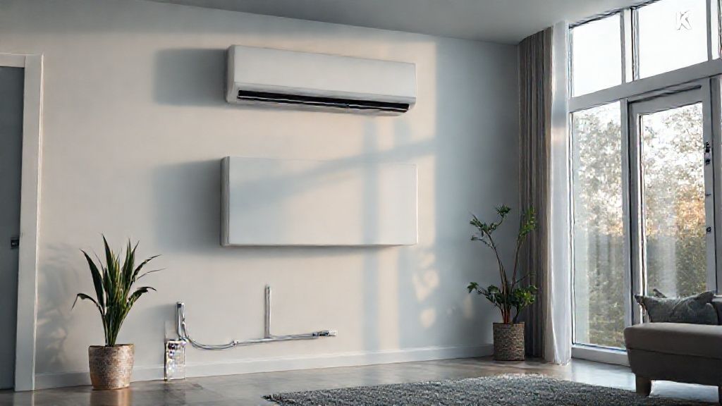 Sleek HVAC unit blends seamlessly into modern home, promising comfort and efficiency.