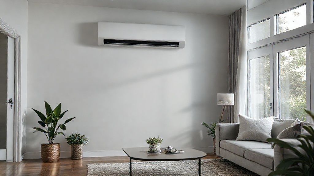 Modern HVAC unit blends seamlessly into a stylish home; promotes efficiency, trust, and comfort.