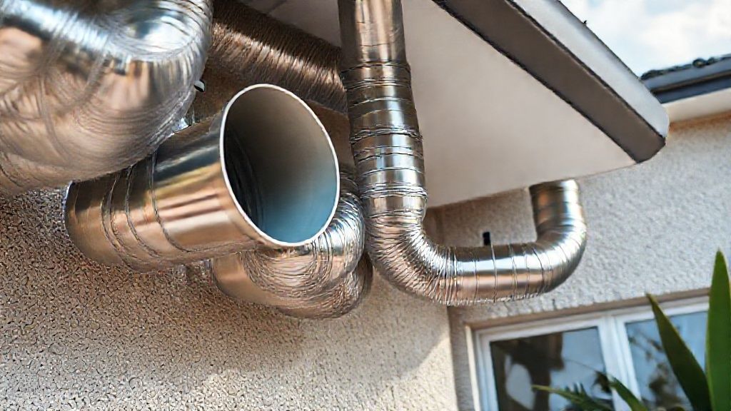 Shiny ducts, textured stucco, modern home: A Florida HVAC business blooms from quality and clean design.