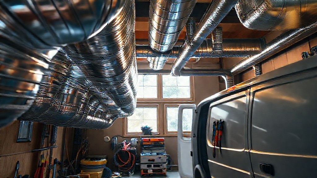 Shiny metal ducts, cozy home, new tools & van hint at PA HVAC startup.