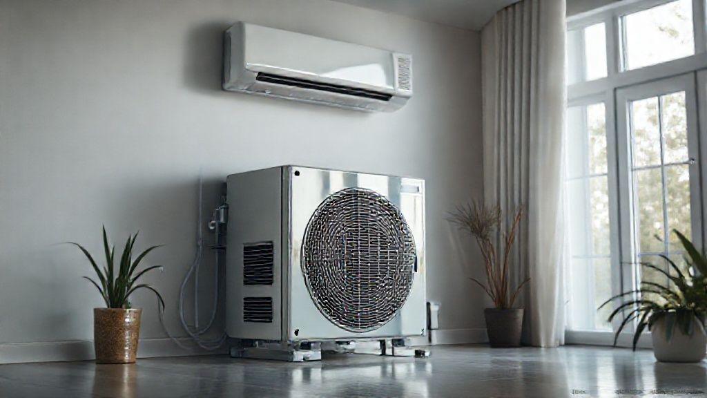 Gleaming HVAC unit nestled in a modern home, promising comfort and prosperity.